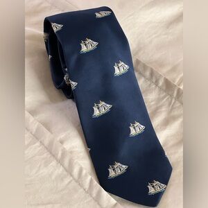 Vintage Pintail Nautical,Wooden Ship, Pirate Ship Men’s Tie-